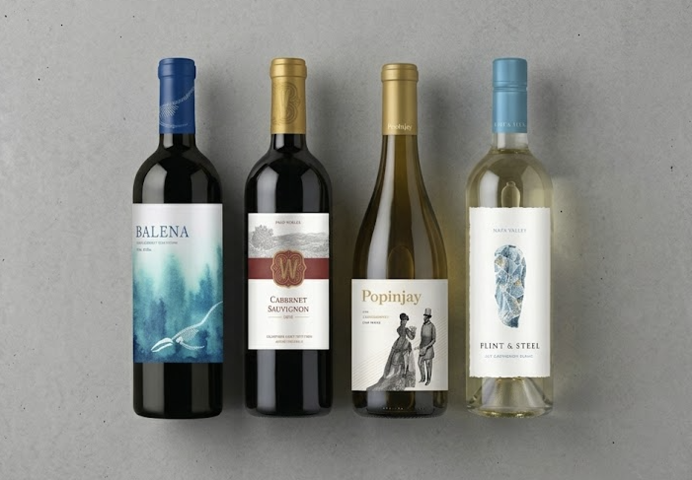 Wine labels lineup