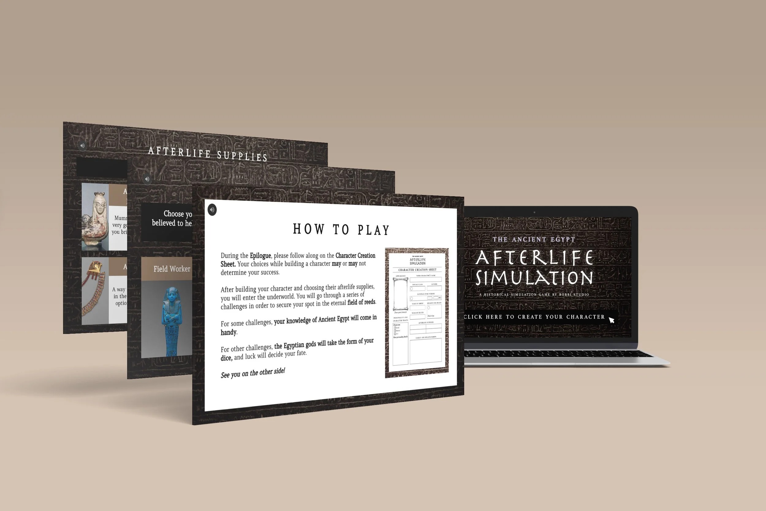 Egyptian Afterlife Simulation Game